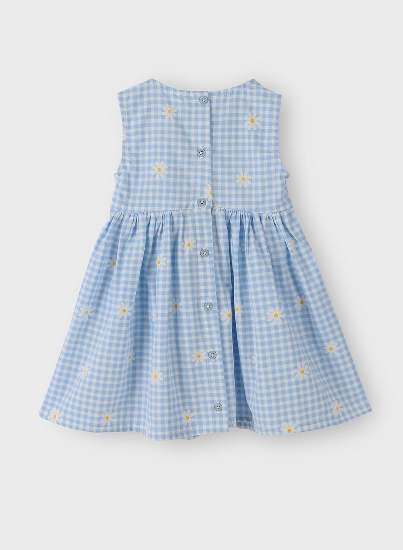 ال سي وايكيكي فستان بيبي بناتي كاروهات بنقشة ديزي - Image 4